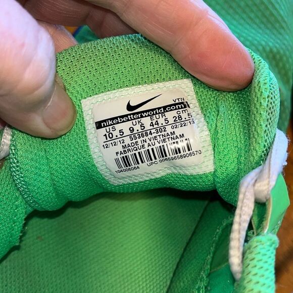 MEN’S NIKE FREE 3.0 TRAINING SHOES SIZE 10.5 IN POISON GREEN/HYPER BLUE - Picture 2 of 10